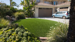 residential artificial lawn installation