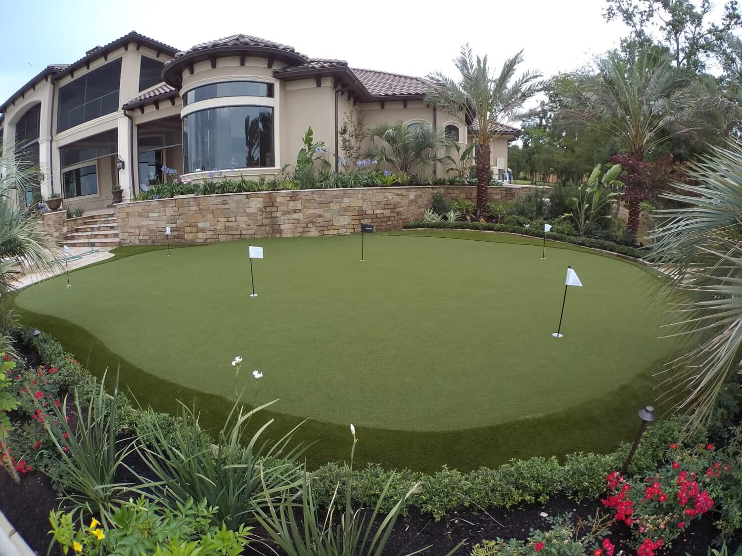Artificial grass front yard from SYNLawn