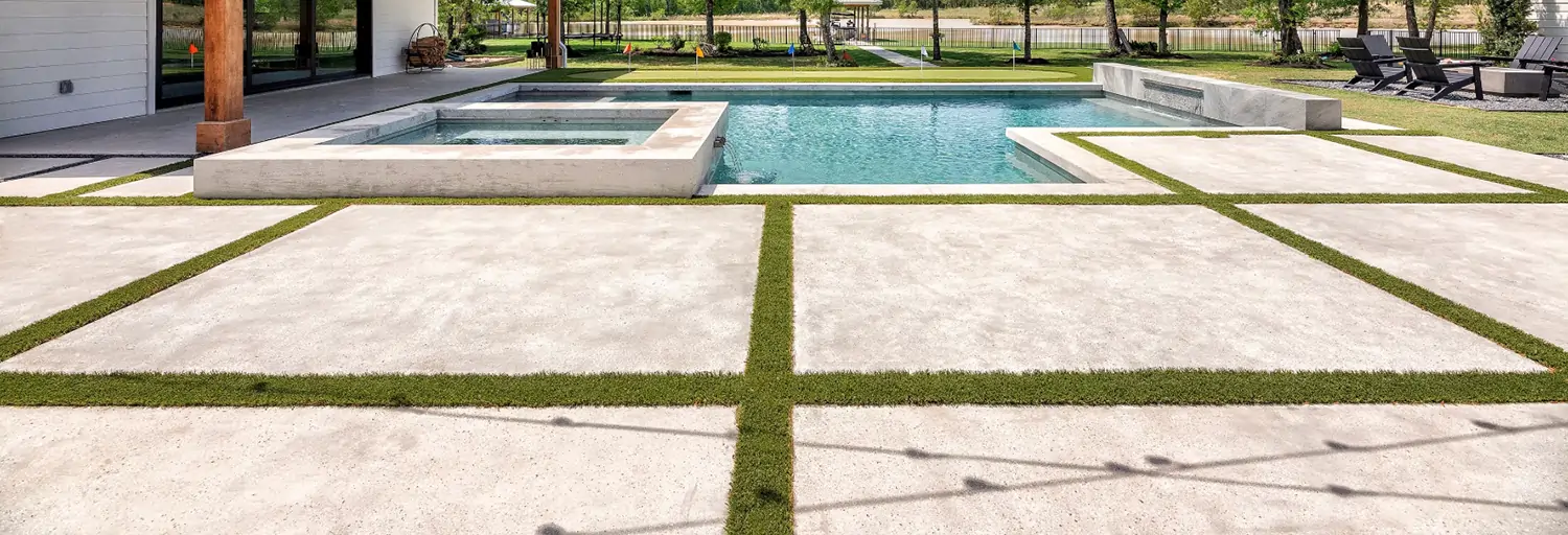 SYNLawn backyard artificial grass pool area