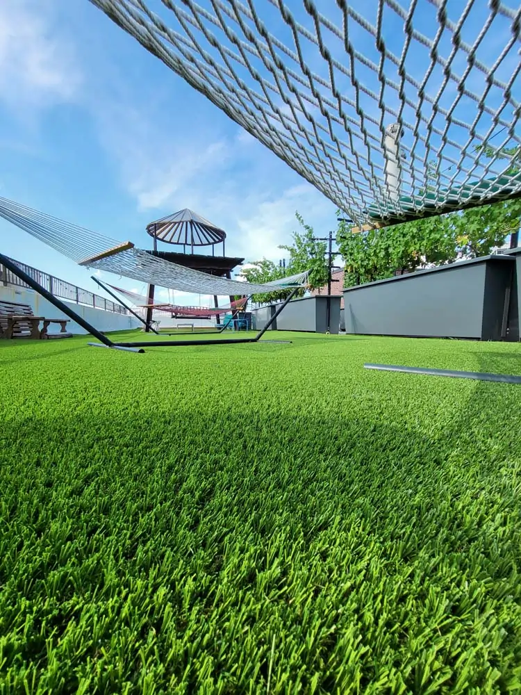 artificial grass rooftop synlawn houston