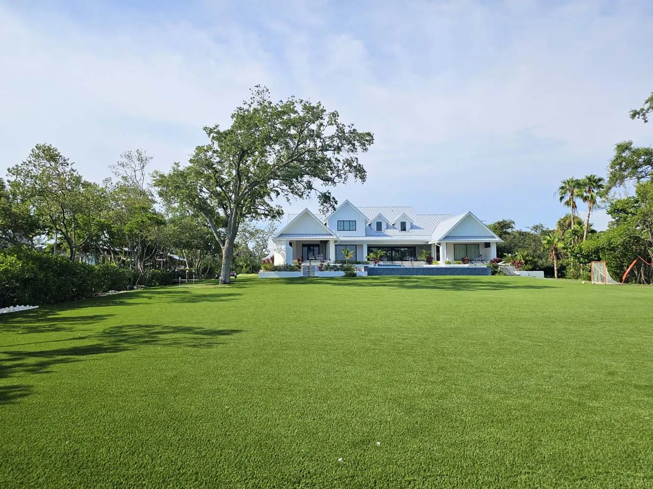 residential artificial turf lawn