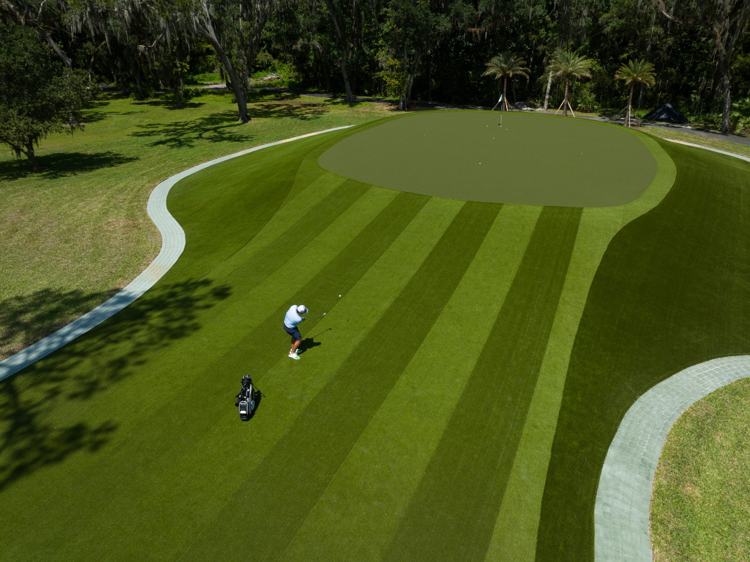 SYNLawn Golf custom putting green SYNLawn Golf custom Houston putting green