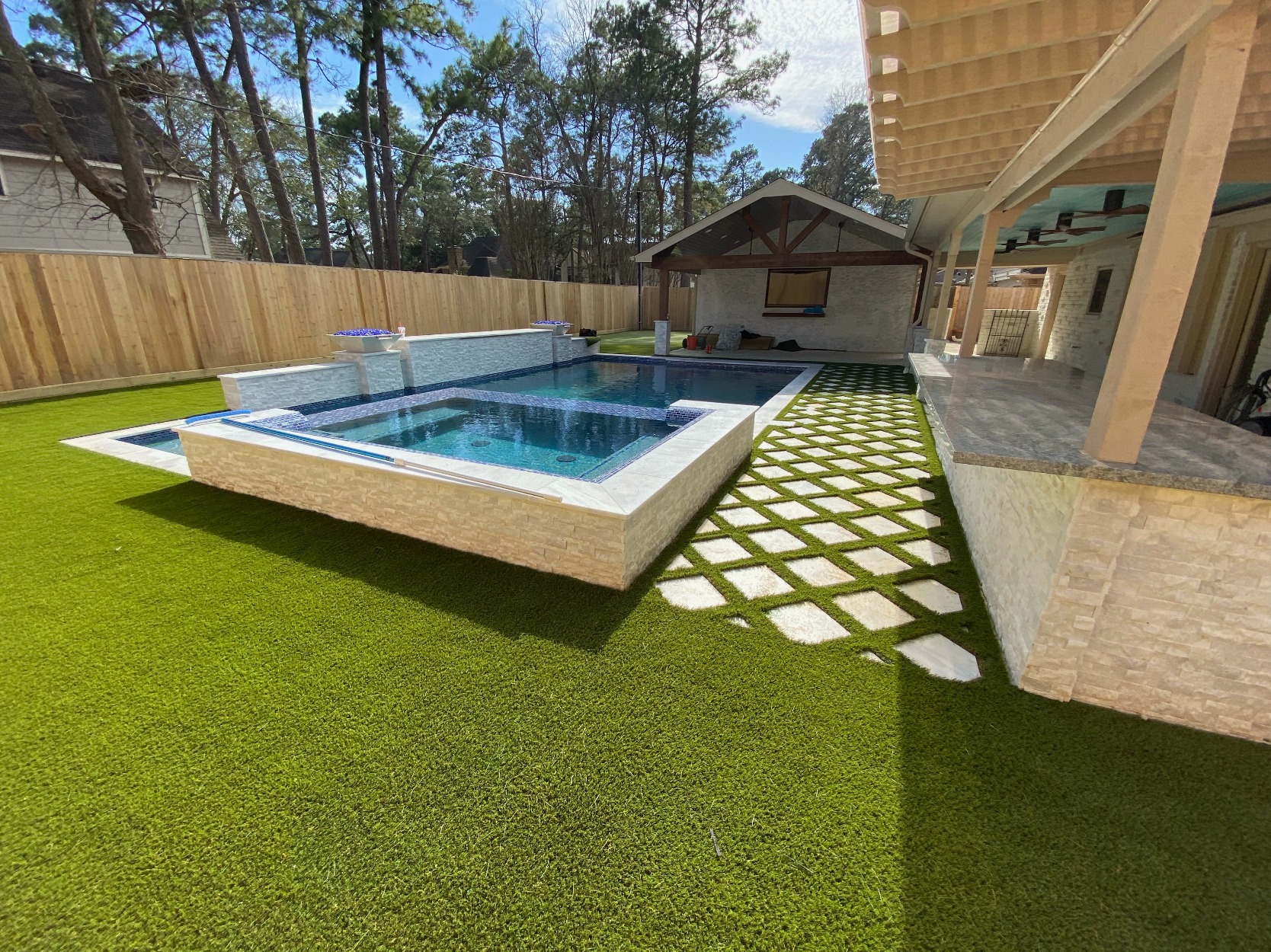 Houston Artificial Grass Luxury Pool Deck Design Houston Artificial Grass Luxury Pool Deck Design