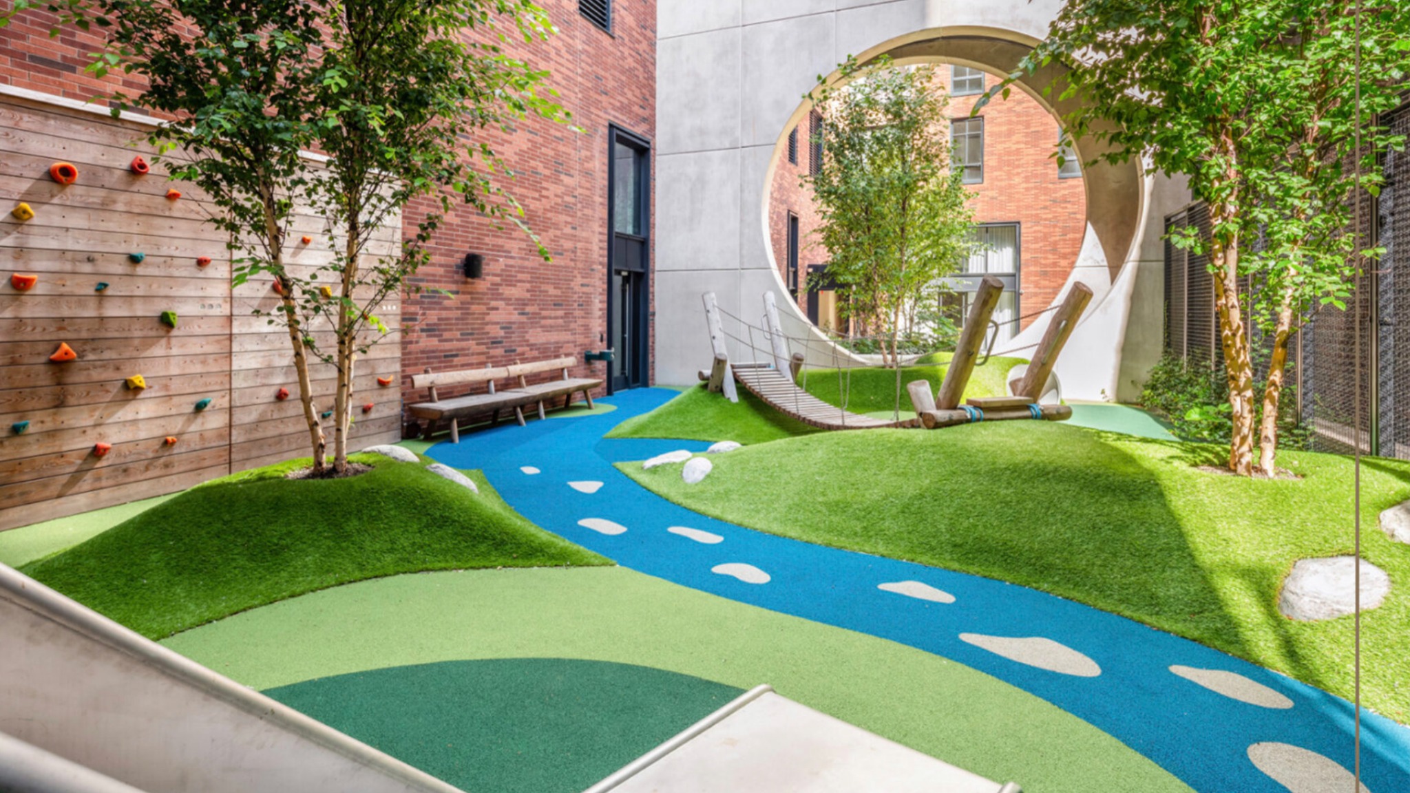 Houston Commercial Artificial Grass Playground Courtyard Houston Commercial Artificial Grass Putting Green Courtyard