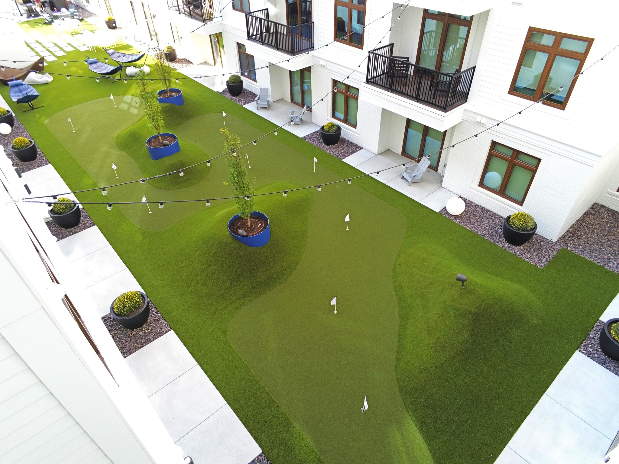 Houston Commercial Artificial Grass Putting Green Courtyard Houston Commercial Artificial Grass Putting Green Courtyard